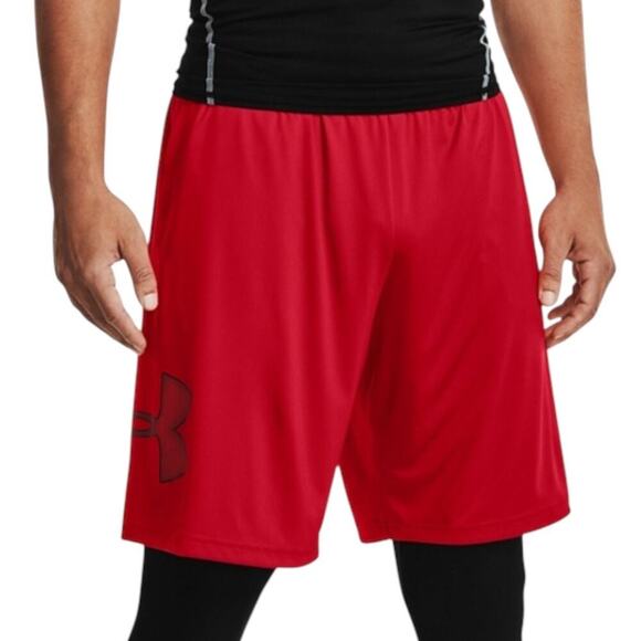 Under Armour UA Mens Red/Black TECH GRAPHIC Running Athletic SHORTS | NEW/NWT!! - Picture 1 of 12